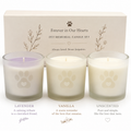 Memorial Candle Set for Pets – 3 Pack Ritual Tribute - Pet Memorial Product