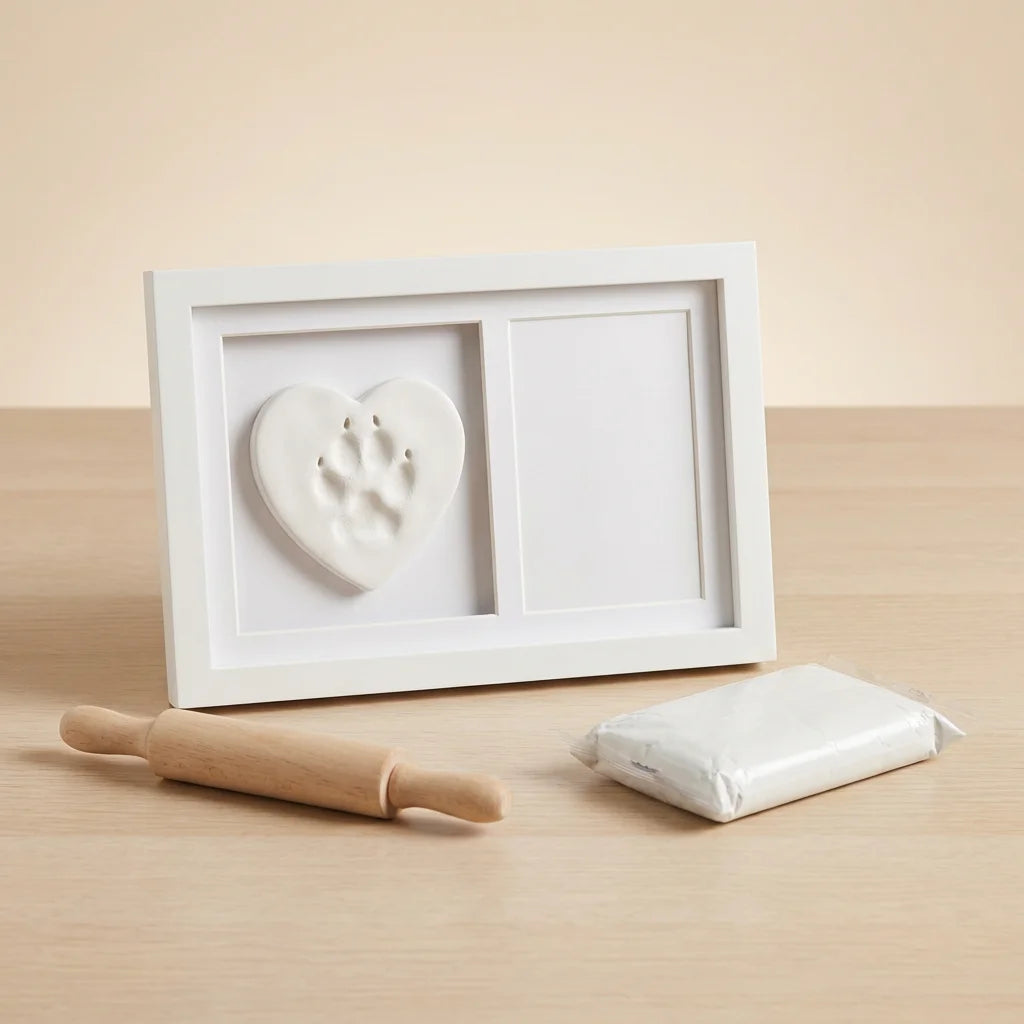 Pet Paw Print Kit – No-Mess Clay Impression, Dog & Cat Memorial Keepsake Gift - Pawtuary