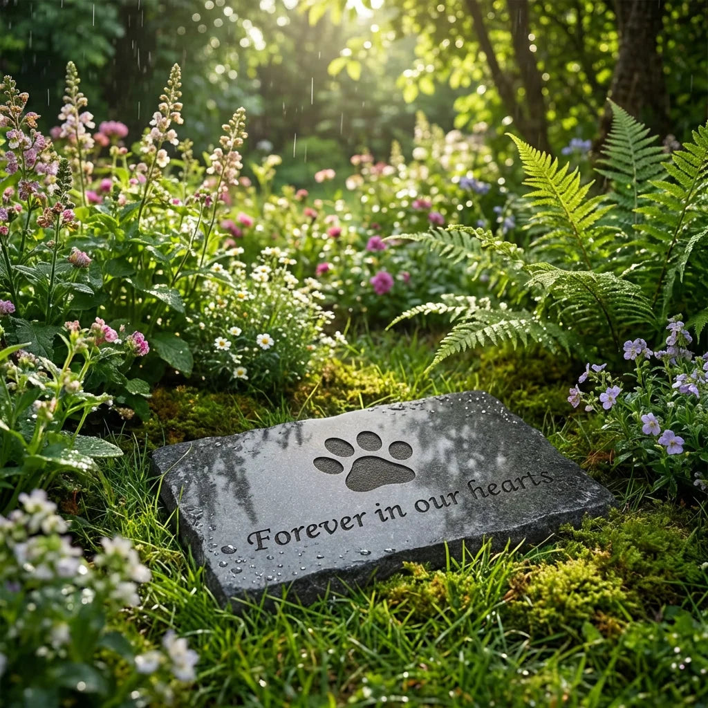 Personalized Pet Memorial Stone – Dog & Cat Grave Marker, Pet Loss Sympathy Gift - Memorial Stones - PawPrint Forever