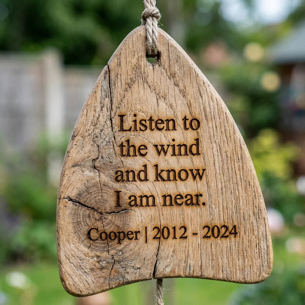 Personalized Memorial Wind Chimes – Custom Pet Loss Sympathy Gift - Wind Chimes - PawPrint Forever (View 1)