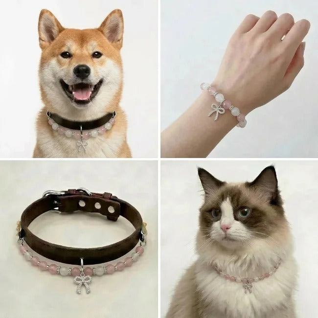 Rhinestone Bow Bond Collar — Princess Collection
