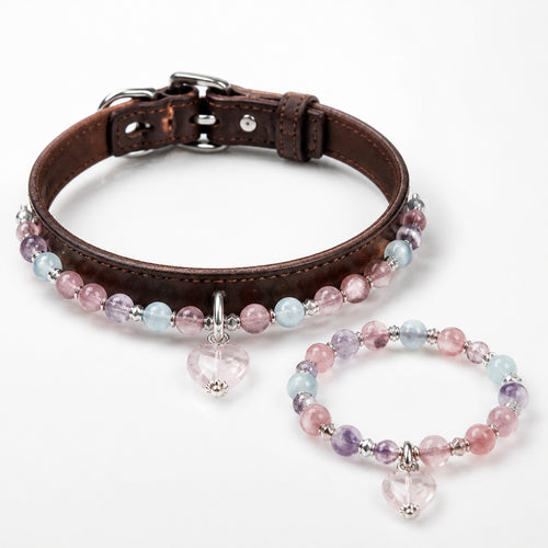 Crystal Heart Bond Collar — Rainbow Love