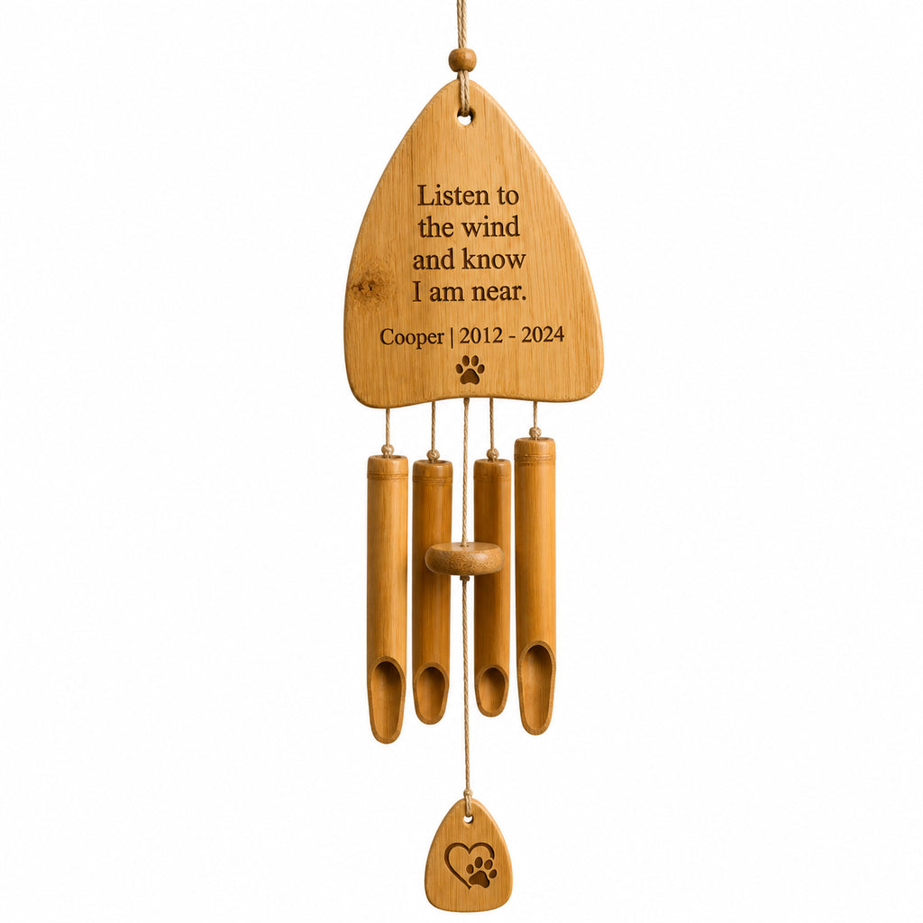 Personalized Memorial Wind Chimes – Custom Pet Loss Sympathy Gift