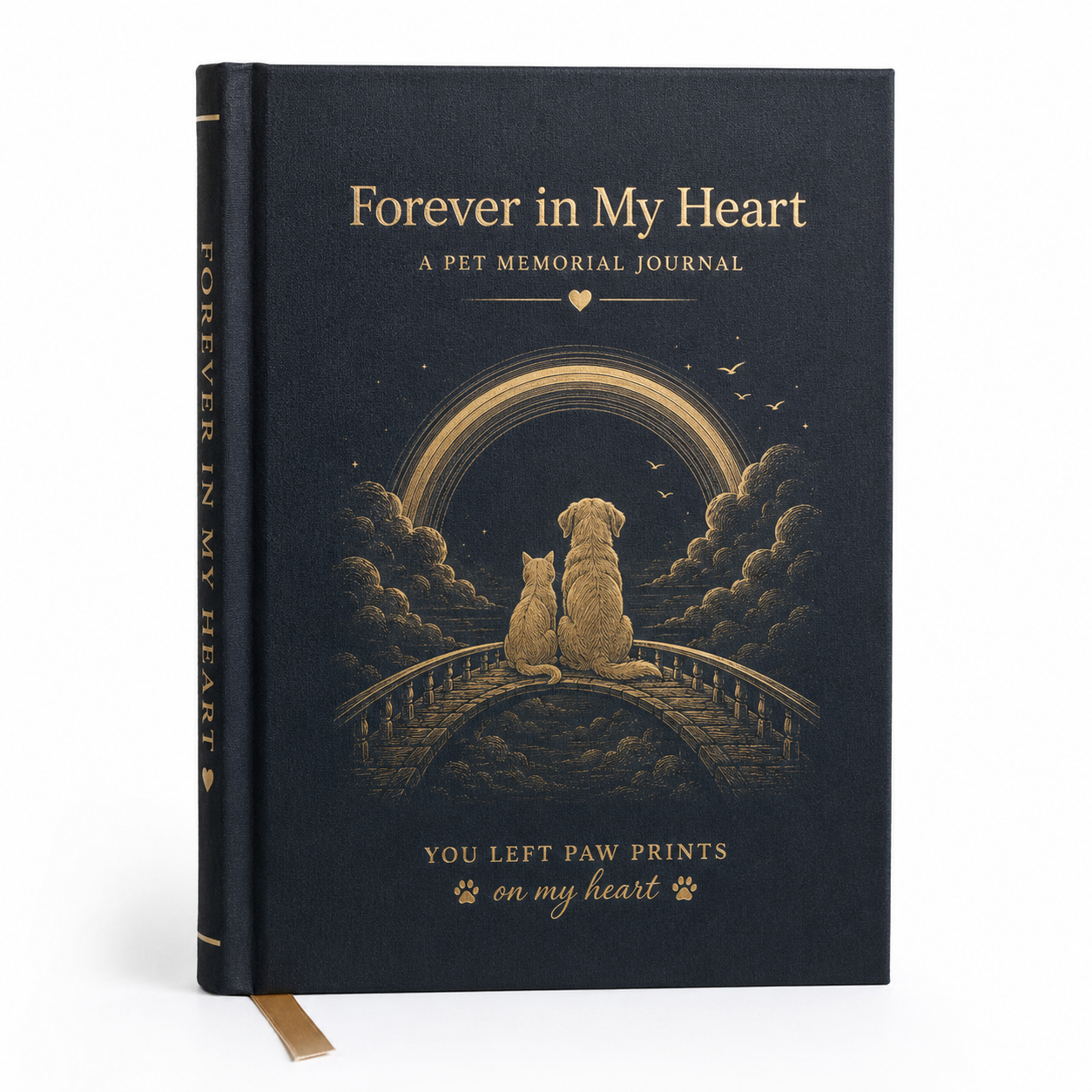Rainbow Bridge Memorial Book – Pet Remembrance Journal - Pet Memorial Product