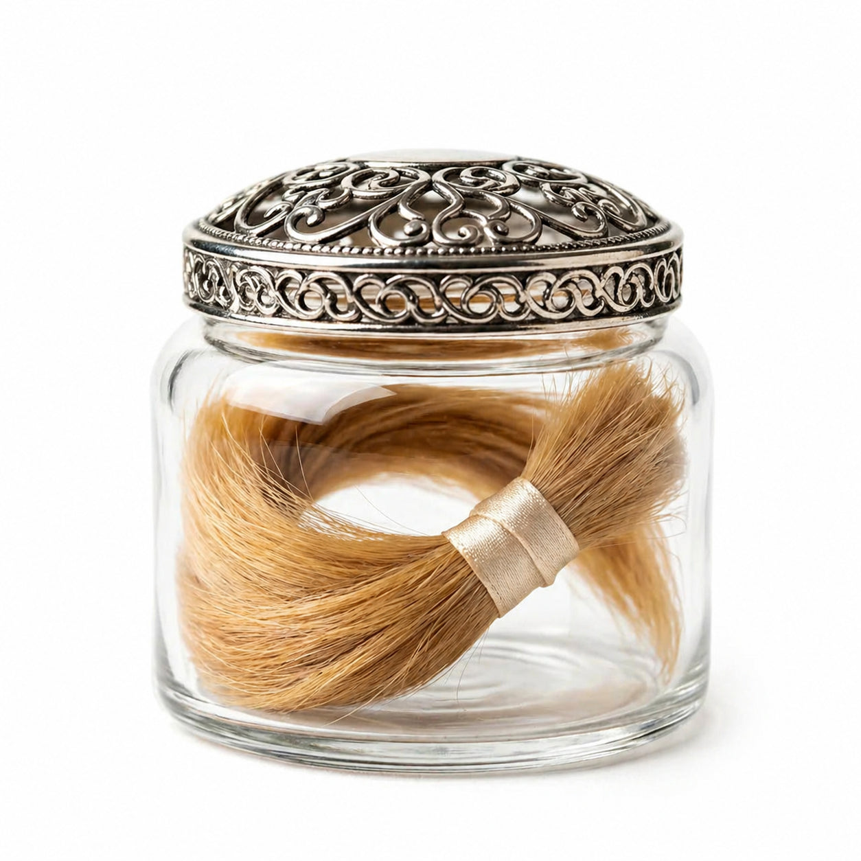Pet Fur Keepsake Memorial Jar – Mini Glass Keepsake for Pet Hair & Ashes