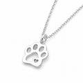 Paw Print Cremation Necklace – Pet Memorial Jewelry, Ash Keepsake Pendant
