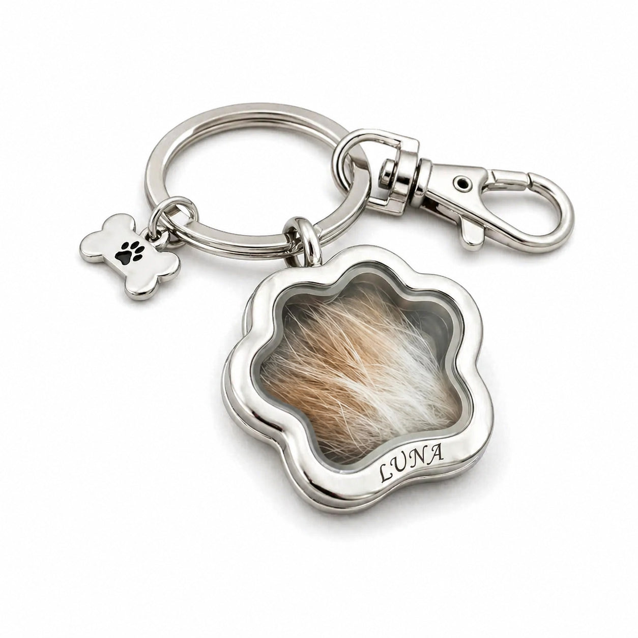 Eternal Paw Keepsake Keychain – Real Fur Memorial Charm