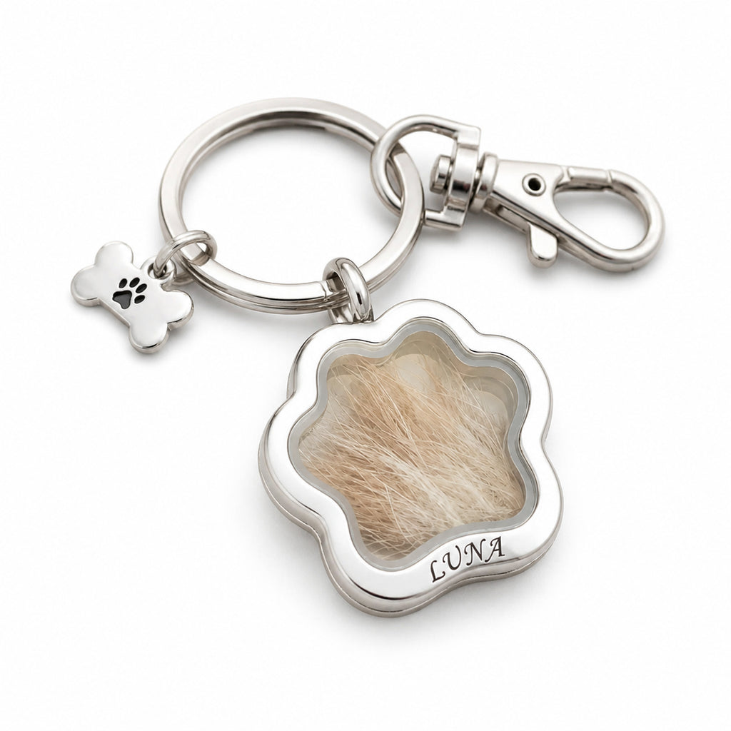 Eternal Paw Keepsake Keychain – Real Fur Memorial Charm