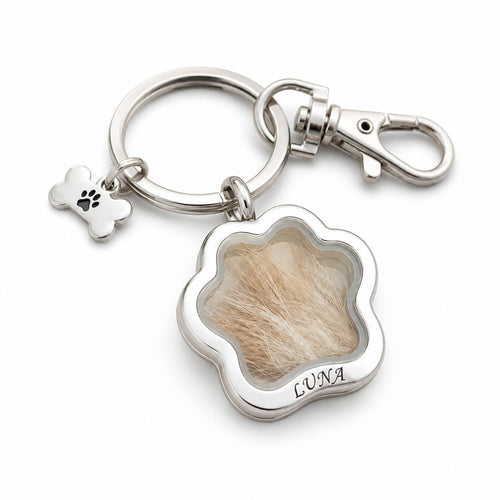 Eternal Paw Keepsake Keychain – Real Fur Memorial Charm