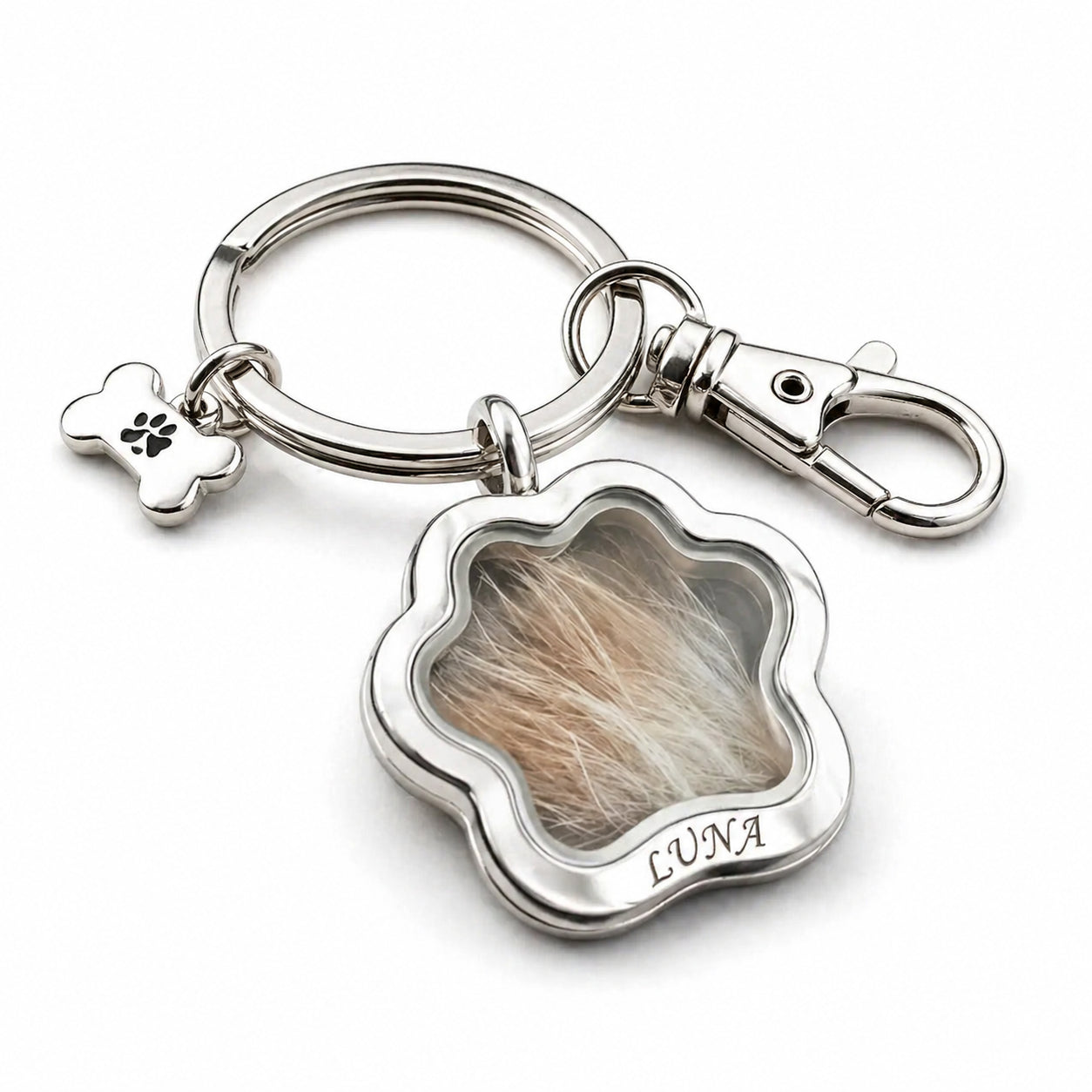personalized-pet-fur-keepsake-keychain-paw-shaped-memory-charm variation