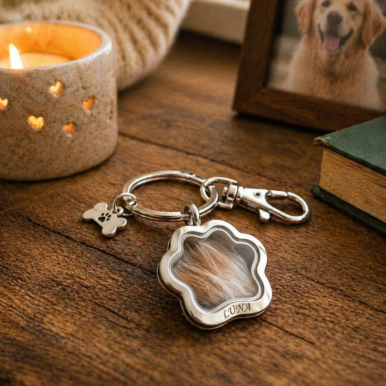 personalized-pet-fur-keepsake-keychain-paw-shaped-memory-charm variation