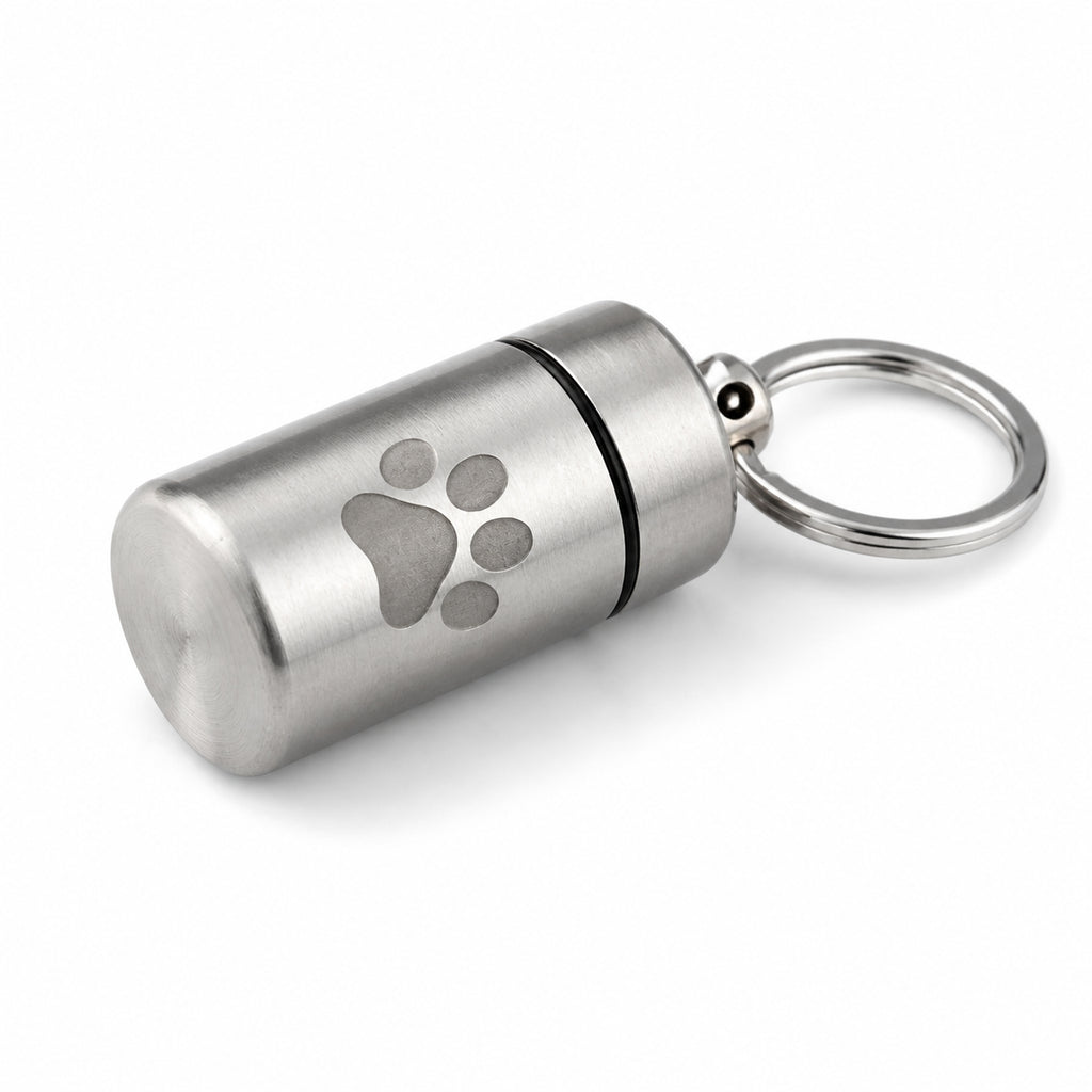 Pet Cremation Keychain Urn – Portable Ash Holder, Dog & Cat Memorial Keepsake