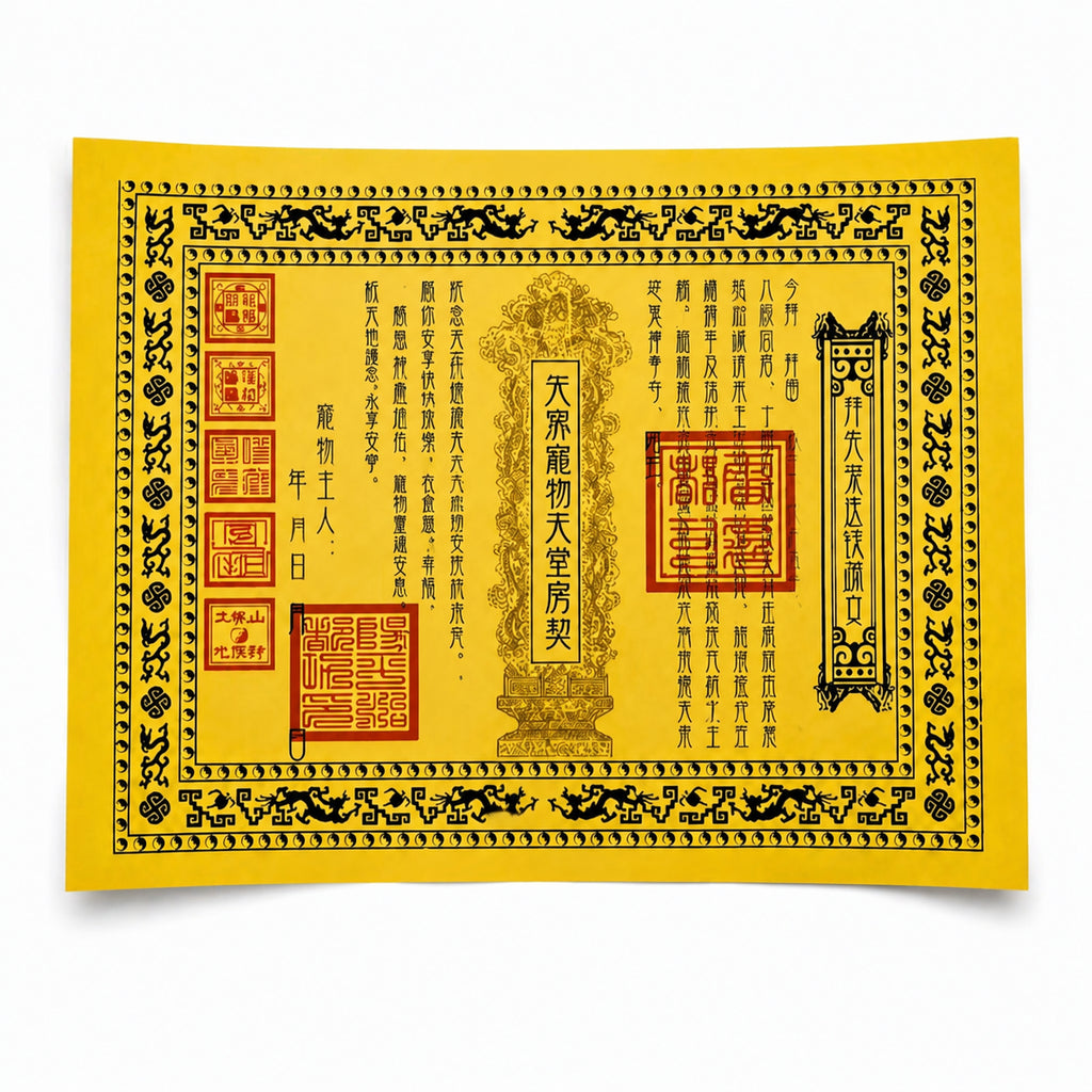 Pet Heaven House Deed – Spirit Property Offering (Gold Temple)