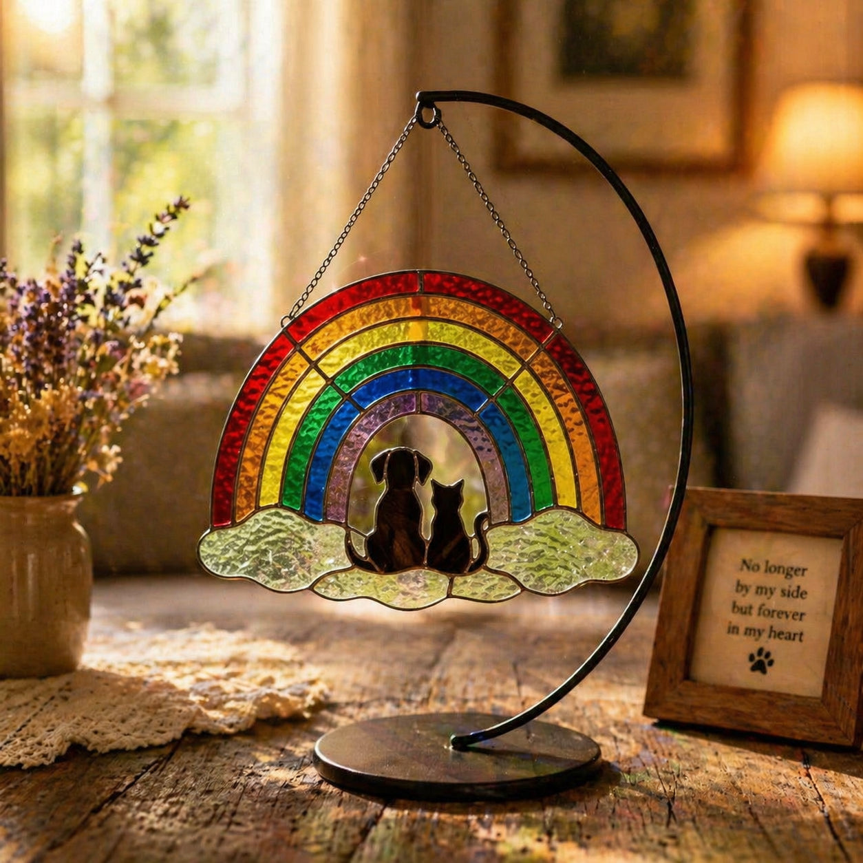 rainbow-bridge-pet-memorial-suncatcher-custom-stained-glass variation