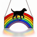 Rainbow Bridge Suncatcher – Stained Glass Pet Memorial Window Hanging Gift