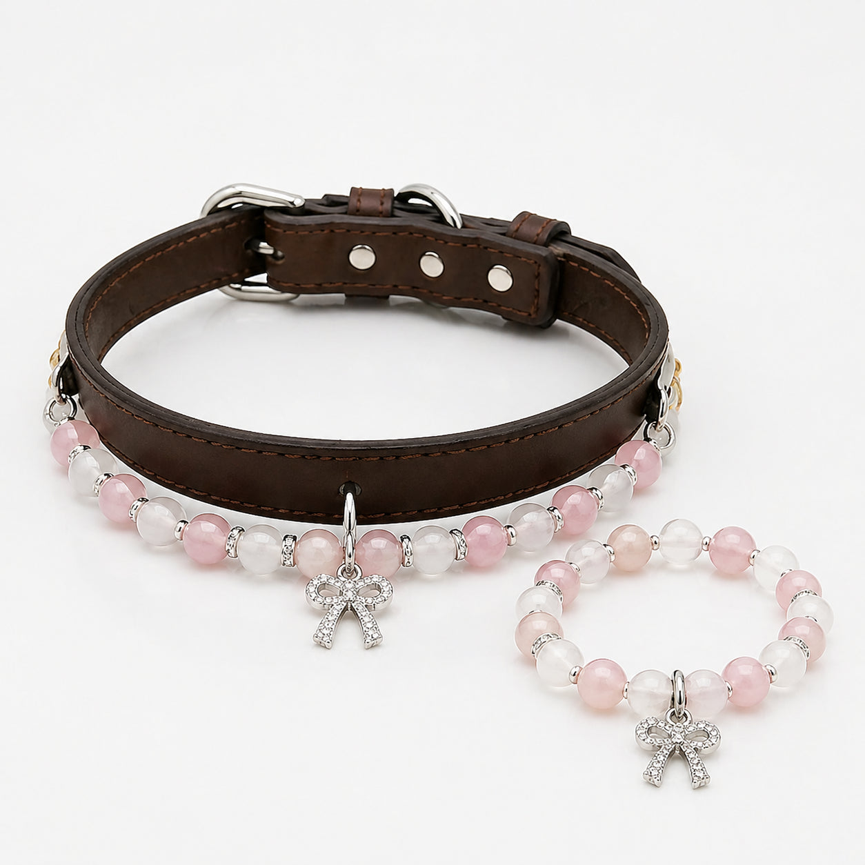 Rhinestone Bow Bond Collar — Princess Collection