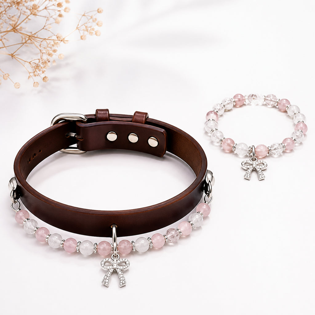 Rhinestone Bow Bond Collar — Princess Collection