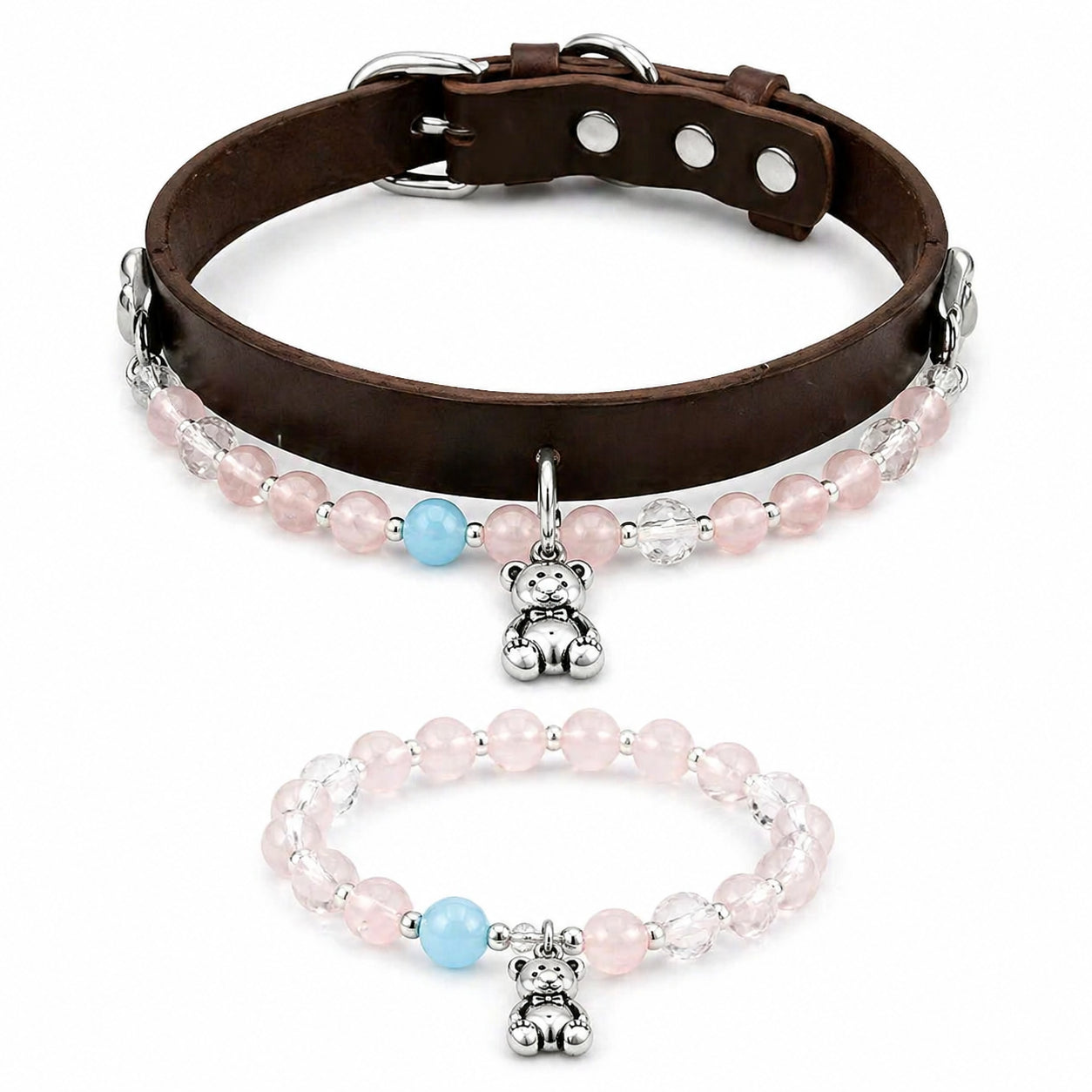 Silver Bear Bond Collar — Teddy Love Set
