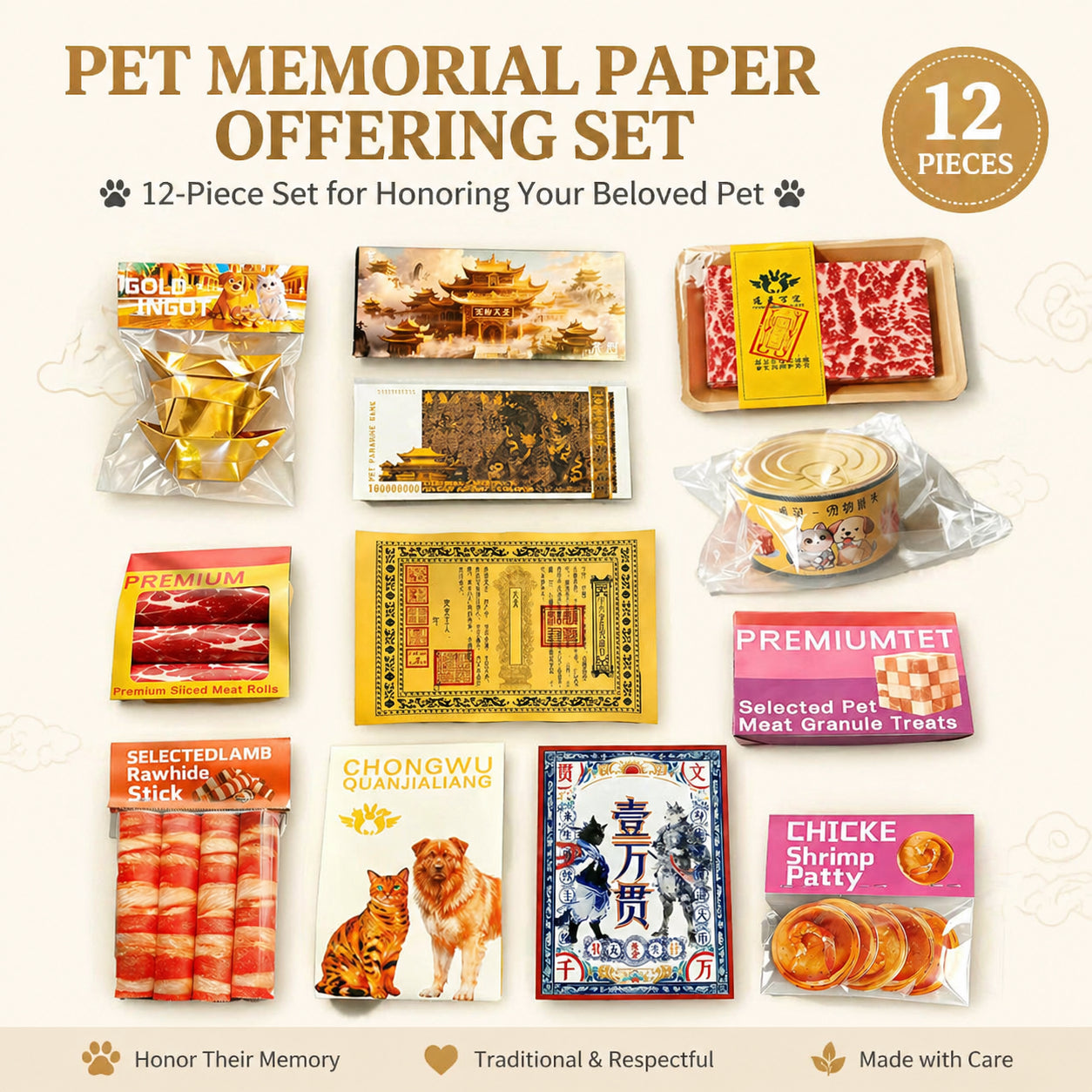 Spirit Offering Bundle – 12-Piece Pet Memorial Set