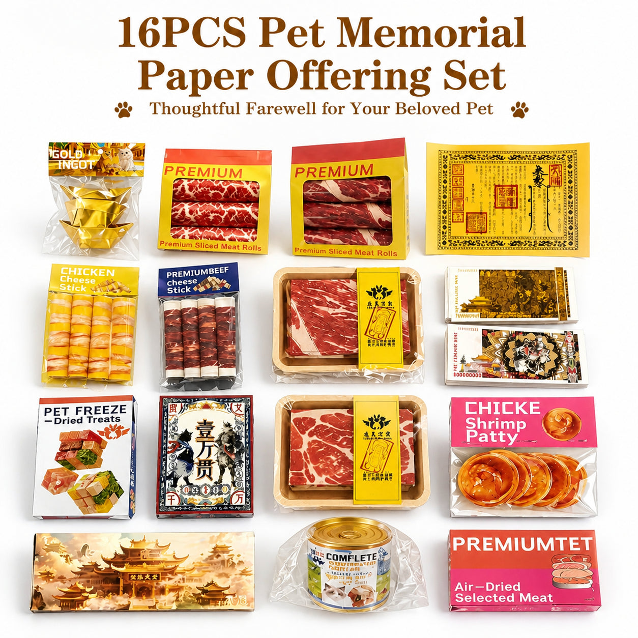 Spirit Offering Bundle – 16-Piece Pet Memorial Set