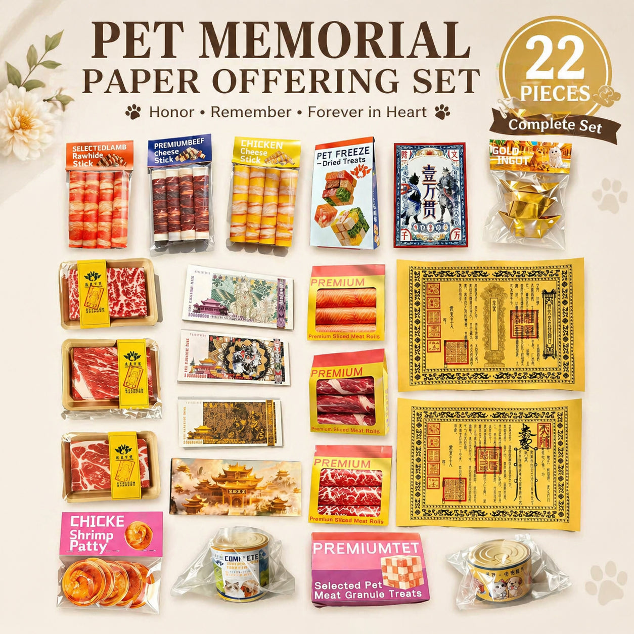 Spirit Offering Bundle – 22-Piece Pet Memorial Set