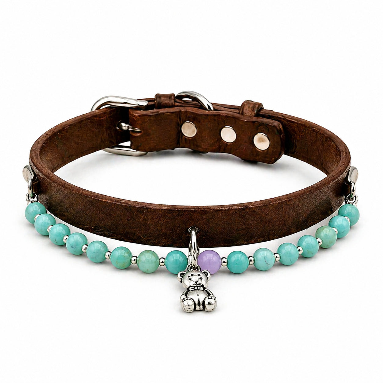 Turquoise Bear Bond Collar — Boho Edition